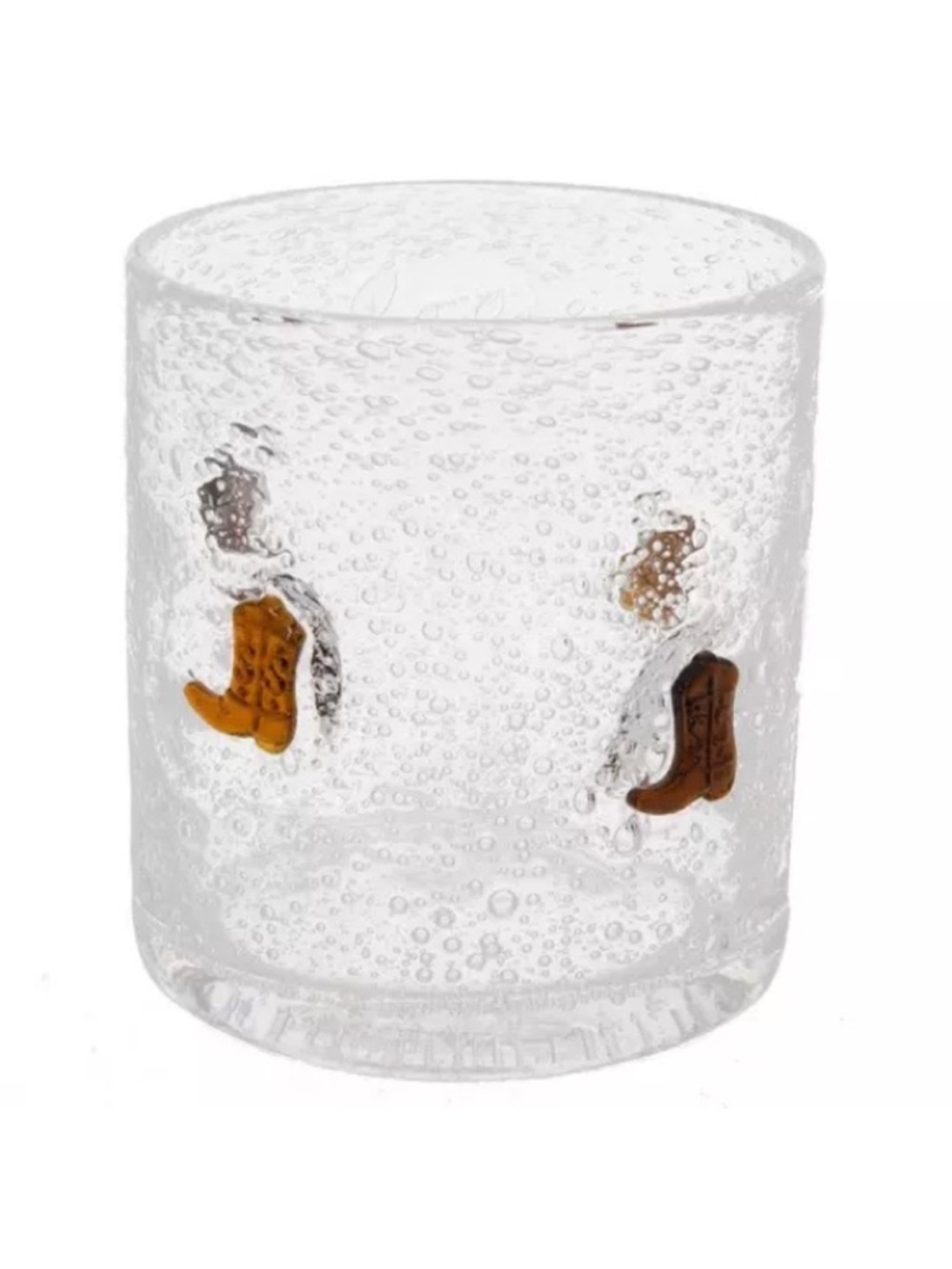 CLEAR COWBOY BOOT DRINKING GLASS